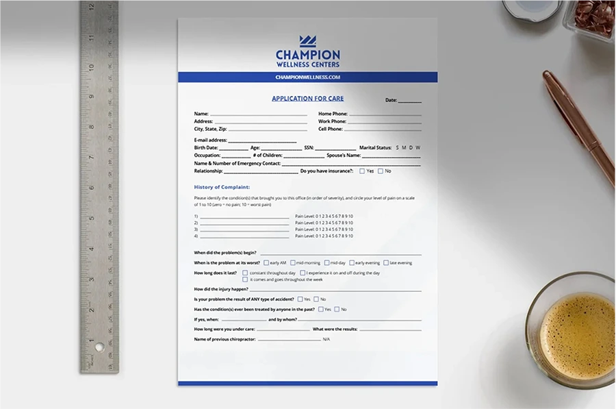 Chirpractic Care Services New Patient Form Chirpractic Care Services New Patient Form